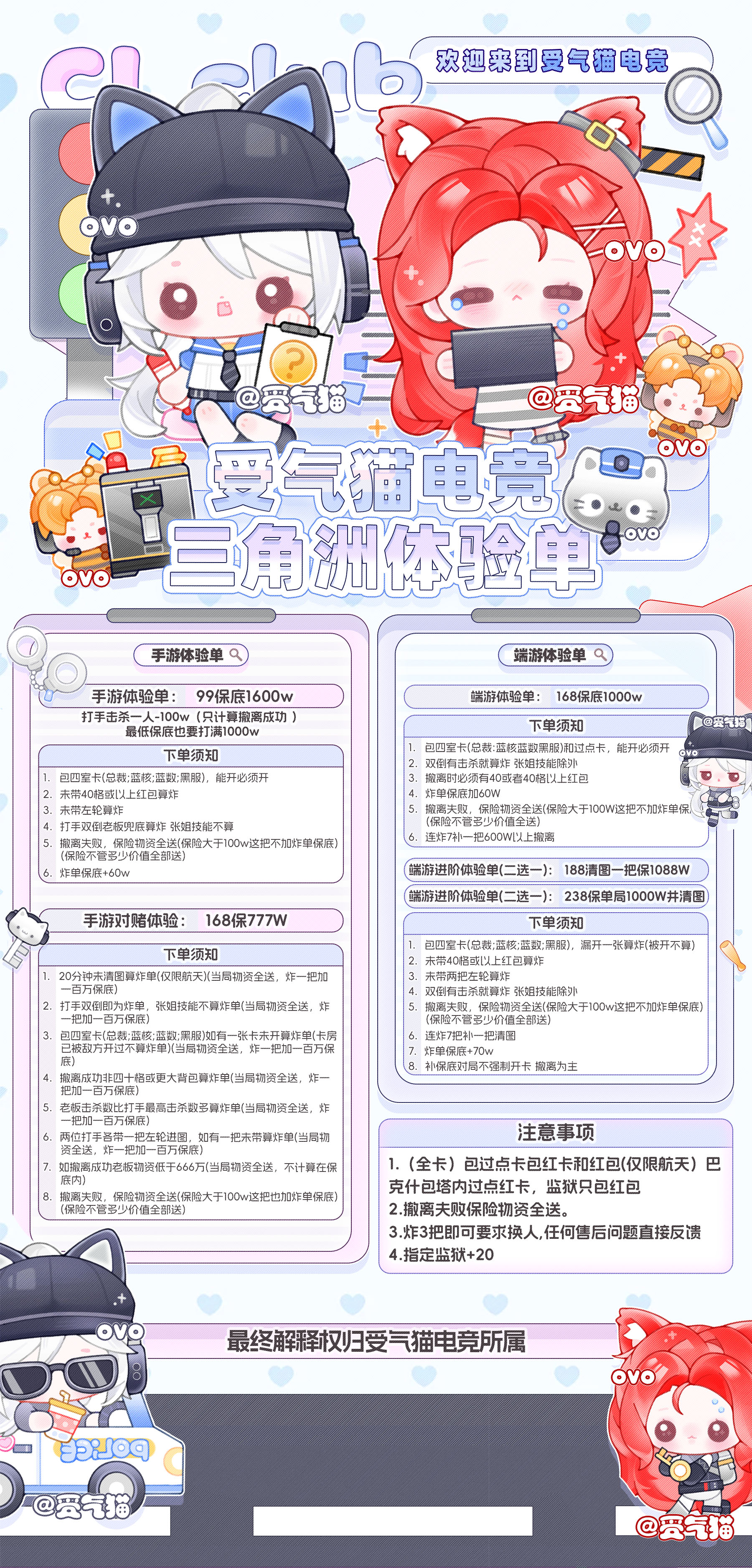 体验单